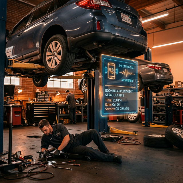 AI receptionist dashboard showing real-time call handling