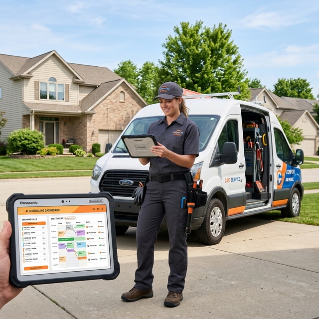 AI receptionist dashboard showing real-time call handling