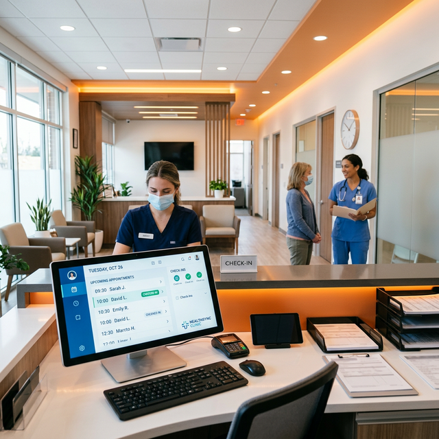 AI receptionist dashboard showing real-time call handling